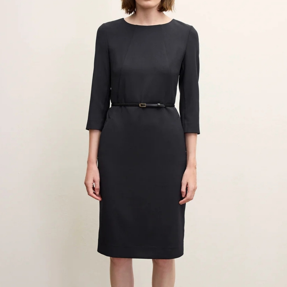 MM Lafleur Classic Black Long Sleeve Dress